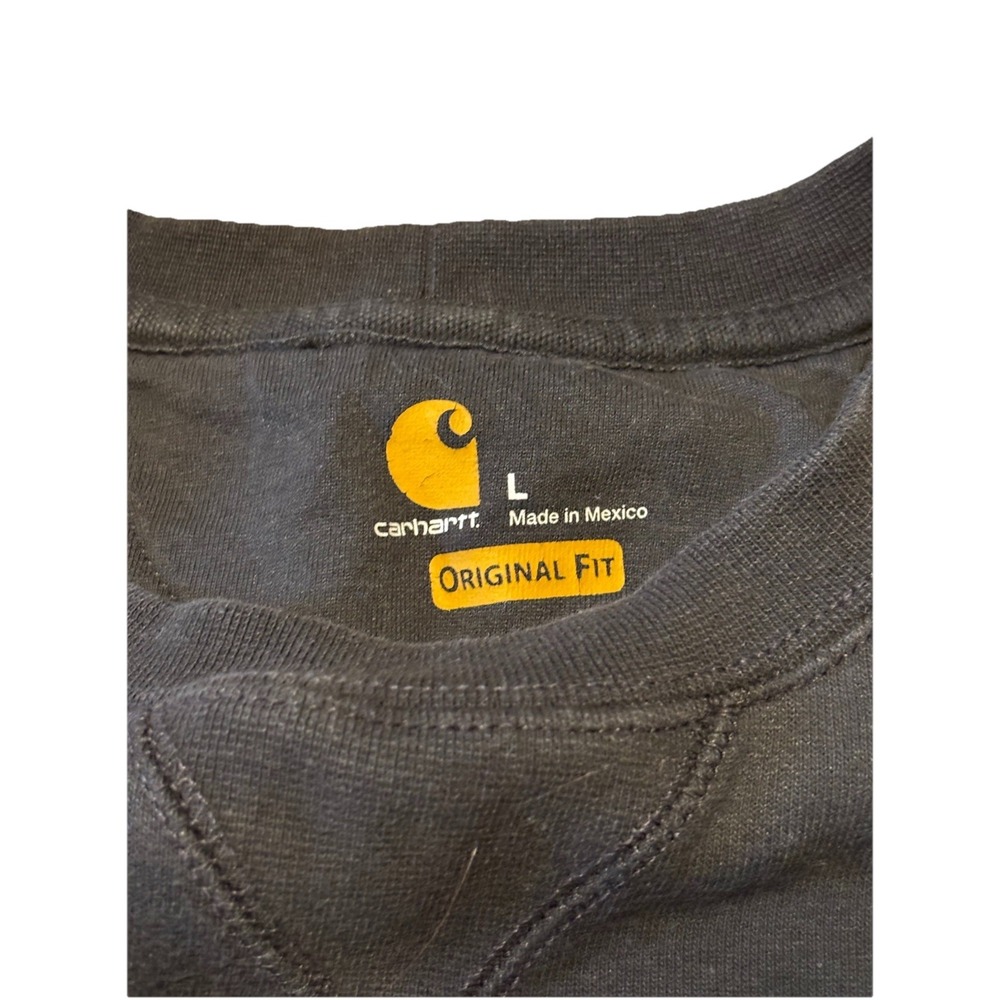 Custom Mullis Race Cars Carhartt Original Fit Sz L Black Crew Neck Sweatshirt - Picture 4 of 7